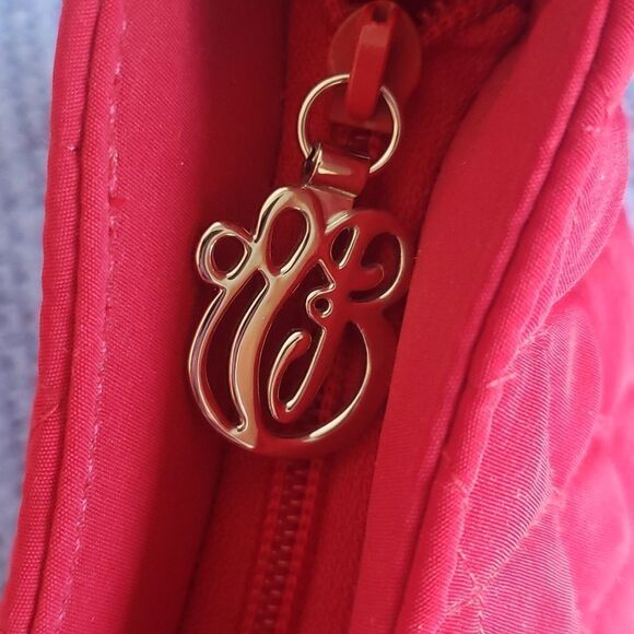 Vera Bradley Red Quilted Satchel Handbag - Picture 6 of 7